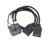 JMT Scheda di espansione M.2 Key A+E a doppia porta USB 2.0, 480 Mbps, MCA527, compatibile con WinXP/2003/Vista/2008/7/8/10/1132/64BIT