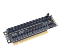 JMT Scheda di espansione PCI-E 4.0 x16 da 1 a 2 Gen3 Scheda split PCIe da x16 a x8x8 con slot distanziati da 20 mm Porta di alimentazione CPU4P (SATA)