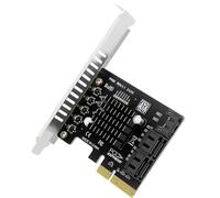 JMT Scheda di espansione PCI-E a 5 porte SATA 3.0 6 Gbps PCI-E X4 Scheda di espansione Supporto per PC Computer a cascata (staffa a tutta altezza)