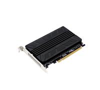 JMT Scheda splitter NVME a 4 porte M.2 M Key SSD a RAID PCIE X16, adattatore di espansione per scheda madre PCIE Splitter Card Support 2230 2242 2260 2280 (scheda splitter + dissipatore di calore)