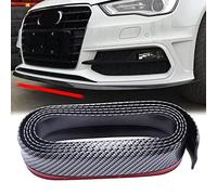 JMTBNO 2.5m Spoiler Auto Universale Protezione Paraurti Anteriore Lip Splitter Protector Fibra di Carbonio Striscia di Gomma Corpo Gonna Labbro Spoiler Durevole Adesivi per Auto Camion SUV