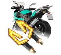 JMTBNO 2pcs Freccia Moto Indicatori di direzione Universali 12V 15 LED Moto Indicatori di direzione per Street Sport Bike Dirt Bike Cruiser Scooter Quad Enduro OffRoad