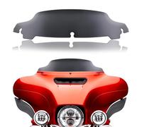 JMTBNO Parabrezza ondulato nero da 11,4 cm, compatibile con Harley Davidson Touring Street Glide/Electra Glide/Ultra Limited/Tri Glide FLHT FLHX FLHXS FLHTK