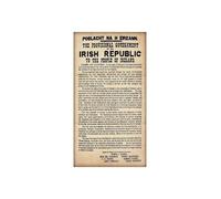 JMVLVLOA 1916 Easter Rising Proclamation Poster Irish Republic Declaration Historical Wall-Art Print for Home Office Pub Decor 8 X 12 in