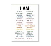 JMVLVLOA Anxiety Relief Poster Daily Positive Affirmations Mental Health Wall Art Motivational Decor for Confidence Boost Self Care(Framed,12x18inch(30x45cm))
