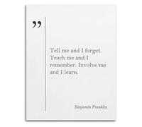 JMVLVLOA Benjamin Franklin Vintage Quote Poster Inspirational Historical Saying Canvas Print Wall-Art for Library Study(Unframed,12x18inch(30x45cm))