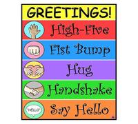 JMVLVLOA Classroom Decor Greetings Poster for Kids Pediatrician Doctors Office Decor Back To School Supplies(Unframed,12x18inch(30x45cm))