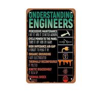 JMVLVLOA Engineer Appreciation Gift Understanding Engineers Humor Sign Rustic Metal Art for Workshop 8 X 12 in
