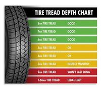 JMVLVLOA Garage Wall Chart Tire Health Check Service Station Decor | Covers sidewall cracking dry rot bulges and other visible damage warning signs(Unframed,08x12inch(20x30cm))