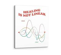 JMVLVLOA Healing Is Not Linear Positive Affirmation Self Care Mental Health Canvas Wall Art for Counseling Office Wellness Center(Framed,16x24inch(40x60cm))