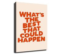 JMVLVLOA Inspirational Saying Whats The Best That Could Happen Poster Wall-Art Decor(Unframed,16x24inch(40x60cm))