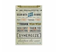 JMVLVLOA Leadership and Productivity Principles Poster Inspirational Wall Art Canvas Print for Executive Gift(Unframed,12x18inch(30x45cm))