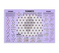 JMVLVLOA Music Studio Decor Metal Sign Featuring Tonnetz Chart Visualization of Chord and Scale Theory Educational Wall-Art for Musicians 8 X 12 in