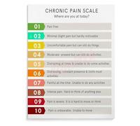 JMVLVLOA Nurse Pain Assessment Metal Sign Clinical Scale Reference Chart Educational Tool for Nursing School Clinic Waiting Room 8 X 12 in