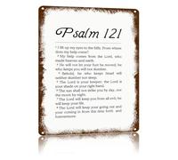 JMVLVLOA Rust Resistant Aluminum Scripture Metal Sign Vintage Design Religious Art Graphic Print Easy Mounting Decor For Home Chapel Study 8 X 12 in