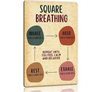 JMVLVLOA Square Pattern Metal Wall-Art Calming Decor for Office Room and Study 8 X 12 in
