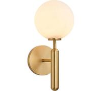 JMWYH Lampada da Parete Moderna con Sfera di Vetro in Rame, Globo di Fagiolo Magico Nordico Applique da Parete in Ottone molecolare, Lanterna da Parete postmoderna per fari a Specchio da