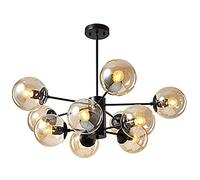 JMWYH Lampadari, Lampadari per la casa, Apparecchio Moderno Apparecchio Industriale per Cucina Sala da Pranzo Soggiorno/Platino ambrato./12 s (Platino ambrato. 10 s)