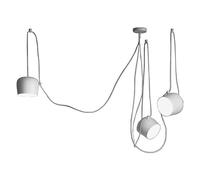 JMWYH Lampadario, lampadario Creativo Regolabile Bar Negozio di Abbigliamento Lampada da soffitto lampadario Fai da Te in Stile Industriale retrò 1-7 lampadario Rotondo in Ferro (Bianco)