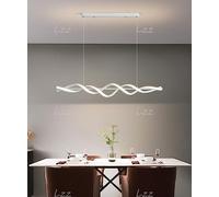 JMWYH Lampadario Moderno a LED Tavolo da Pranzo dimmerabile Luce per Soggiorno con lampadario telecomandato Design a Onde lampadario Moderno per Camera da Letto Regolabile in Altezza (12