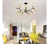 JMWYH Lampadario Sputnik dell'industria Moderna, Bracci Regolabili in Oro, apparecchio Industriale Vintage della metà del secolo per soggiorno/ambra/15 luci