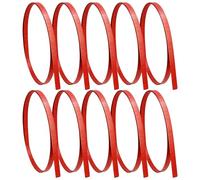 JMZLLRX 10mm Strisce di Bambù Naturale Piatte per Lavori Creativi, 18,5m Materiale di Bambù Naturale Color Rosso per Cesteria, Riparazione Mobili e Progetti Fai da Te