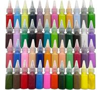 JMZLLRX 48 Bottiglie di Sabbie Colorate, 1.68kg Kit Artistico per Pittura con Sabbia, Kit di Arti e Mestieri con La Sabbia per Il Disegno, La Pittura