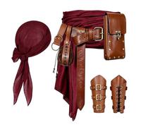 JNAOZI Accessori medievali, costume da cavaliere vichingo | Accessori medievali, include cintura vichinga da pirata accessori adatti per feste rinascimentali LARP e costumi di Halloween