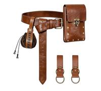 JNAOZI Accessori medievali, costume da cavaliere vichingo | Accessori medievali, include cintura vichinga da pirata accessori adatti per feste rinascimentali LARP e costumi di Halloween