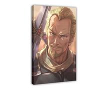 JNBDR 1 poster su tela a tema anime giapponese Vinland Saga Askeladd 1, decorazione artistica da parete per soggiorno e camera da letto, con cornice, 40 x 60 cm