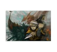 JNBDR Poster su tela a tema anime giapponese Vinland Saga Thorfinn Karlsefni 16, decorazione artistica da parete per soggiorno e camera da letto, senza cornice: 40 x 60 cm