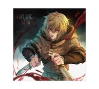 JNBDR Poster su tela a tema anime giapponese Vinland Saga Thorfinn Karlsefni 6, decorazione per camera da letto, sport, ufficio, stanza, regalo, senza cornice: 60 x 60 cm