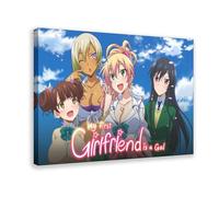 JNBDR Poster su tela a tema anime My First Girlfriend Is A Gal 2, decorazione artistica da parete per soggiorno e camera da letto, con cornice, 30 x 45 cm