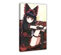 JNBDR Poster su tela, motivo anime Gate Where The JSDF Fought 1, decorazione artistica da parete per soggiorno e camera da letto, con cornice, 60 x 90 cm