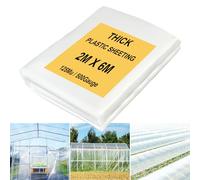 JNBGTU Foglio di plastica resistente in polietilene, spesso e grande, trasparente, antipolvere, impermeabile, per coltivare il giardino, per giardinaggio, isolamento, edifici, protezione da macerie