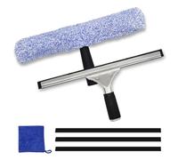 JNBGTU Kit Professionale Multiuso Finestre 6 Pezzi Kit per La Pulizia Delle Finestre Lavavetri Multiuso per Finestre Tergivetro e Lavavetri in Microfibra per La Pulizia Di Finestre, Bagno, Doccia