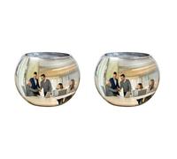 Jnchdghwa 2X Specchio da Scrivania Convesso da 6 Pollici, Specchio da Scrivania con Decorazione Cubicolo, Specchio di Sicurezza per Vedere Dietro di Te, Elegante Retrovisore in Vetro