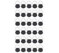 Jnchdghwa 30 Pezzi Nero Calderone Porta Caramelle Pentola con Manico Secchiello per Caramelle di Halloween Bollitore Mini Calderone Nero Strega per Halloween