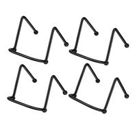 Jnchdghwa 4 Pezzi da 2 Pollici Piccolo Supporto per Piatti Espositori Mini Cornice Nera in Metallo per Foto, Libri, Cavalletto Fotografico, Creazione