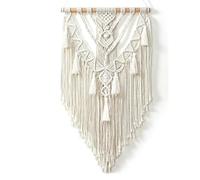 Jnchdghwa Arazzo da Parete in macramè di Cotone, Fatto A Mano, Stile Boho, Tessuto, Ideale per Camera da Letto e Balcone.