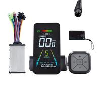 Jnchdghwa E-Bike Display LCD Colorato Animato UART NFC 24V/36V/48V/60V Contachilometri per Scooter Elettrico + Controller 36V 350W 6PIN