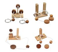 Jnchdghwa Gioco di Puzzle con di Corda in Legno per Adulti e Bambini, Rompicapo per Adulti e Bambini.