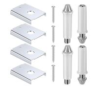 Jnchdghwa Kit di Sostituzione Hardware per Porte Bifold - per Porte In Legno da 1-7/8" e Set di Riparazione per Foro Pivot da 7/16"