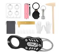 Jnchdghwa Kit di Test per Monete, Tester per Monete Portatile, Lente D'Ingrandimento, Magnetico, Calibro A Scala In Silicone, Pinze per Monete e
