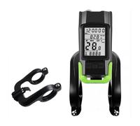 Jnchdghwa Lampada Frontale Multifunzionale per Bicicletta con Computer da Ciclismo e GPS, Contachilometri, Campanello Ricaricabile B