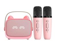 Jnchdghwa Mini Altoparlante Portatile Bluetooth, Macchina per Karaoke Wireless con 2 Microfoni, K-Song, Canta Insieme alla Famiglia