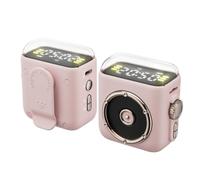 Jnchdghwa Mini Luce Notturna Wireless con Clip Magnetico Posteriore Altoparlante Bluetooth HiFi Sound Music Box MP3 Chiamata Handsfree Display 'Ora Rosa