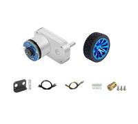 Jnchdghwa Motore A Riduzione DC con Encoder di Tipo L, Ingranaggi Completamente In Metallo, Anti-Interferenza Magnetica per Kit di Chassis per Auto A Ruote, Supporto Motore, Accoppiamento, Pneumatico.