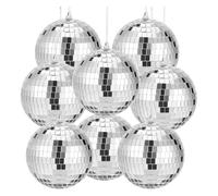 Jnchdghwa Palla da Discoteca A Specchio da 4 Pollici, Piccola Palla A Specchio da Appendere, Palline da Discoteca per Decorazioni Domestiche e Scenografie.