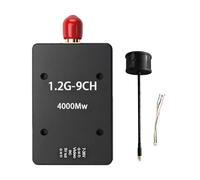 Jnchdghwa Per Drone FPV RC A Lungo Raggio Compatibile 1.2G 4W VTX 9 Canali per Trasmettitore Audio Video FPV Alimentatore 7-36V Include Antenna (Pal/NTSC)